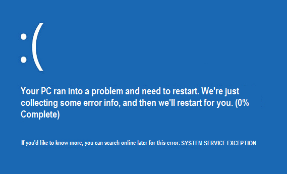 SYSTEM_SERVICE_EXCEPTION