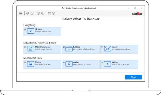 用于视频的Stellar Data Recovery