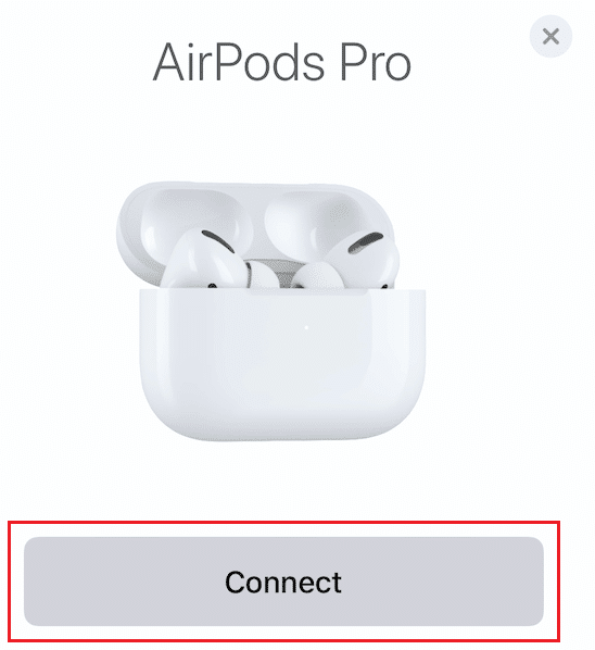 点击连接按钮，让 AirPods 再次与 iPhone 配对。