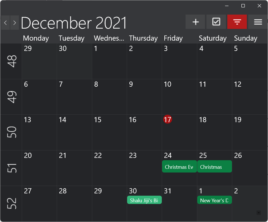 One Calendar