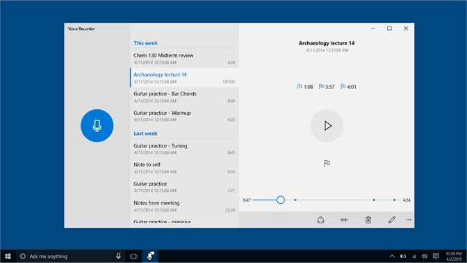 Windows Voice Recorder