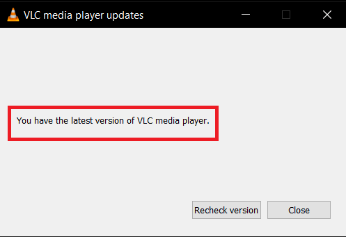 你拥有最新版本的 VLC 媒体播放器