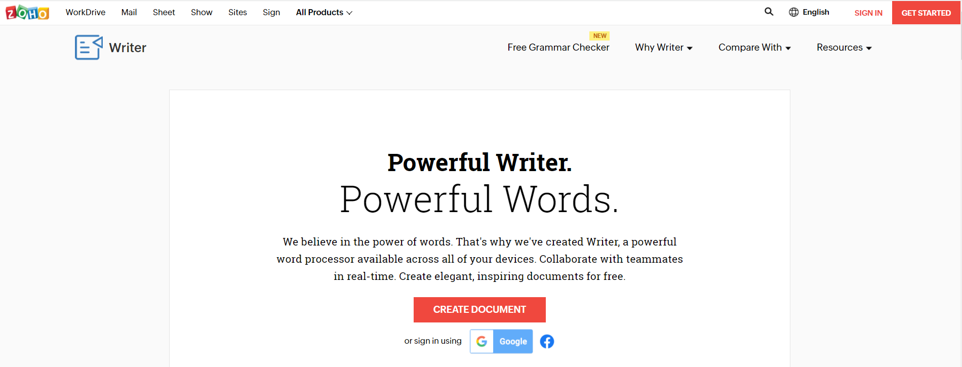 Zoho Writer