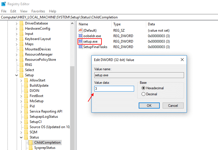 更改注册表值