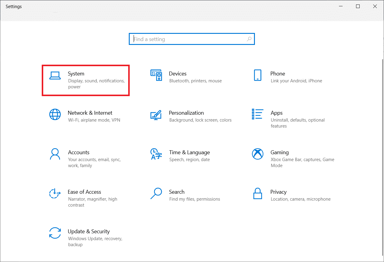 点击系统。 如何在 Windows 10 上静音应用程序