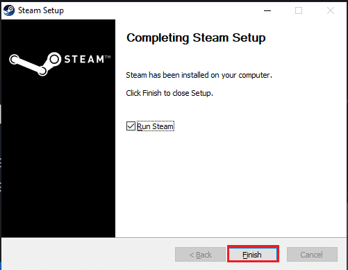 单击完成按钮。 修复 Steam_api64.dll 在 Windows 10 上丢失