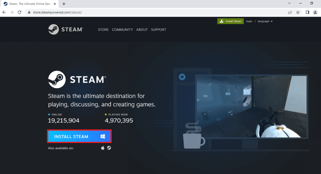 单击下一页上的安装蒸汽按钮。 修复 Steam_api64.dll 在 Windows 10 上丢失