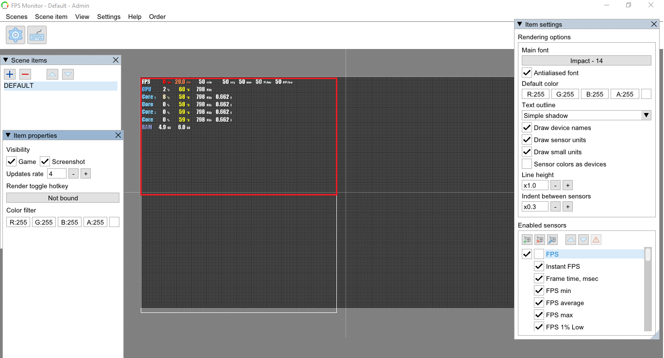 单击覆盖以打开设置。 5 个最佳 FPS 计数器 Windows 10