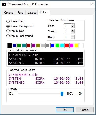 comand prompt color