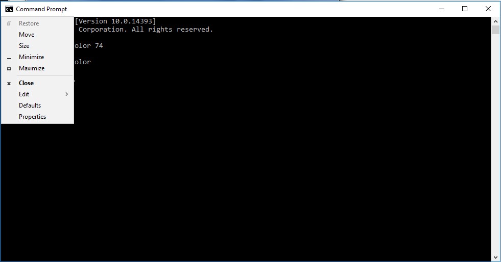 command prompt properties