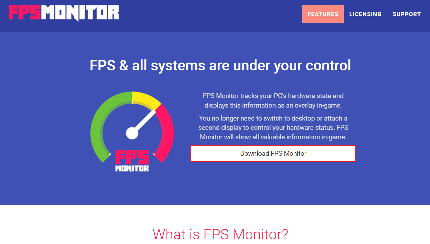 从官方网站下载 FPS Monitor。 5 个最佳 FPS 计数器 Windows 10