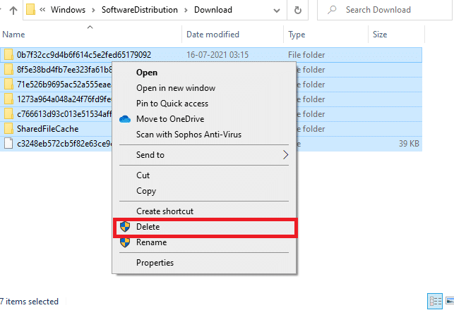 SoftwareDistribution 中的下载文件夹。