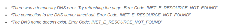 如何修复Microsoft Edge INET_E_RESOURCE_NOT_FOUND错误？解决办法