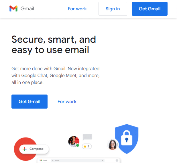 Gmail 注册页面 |  最佳免费商业电子邮件帐户