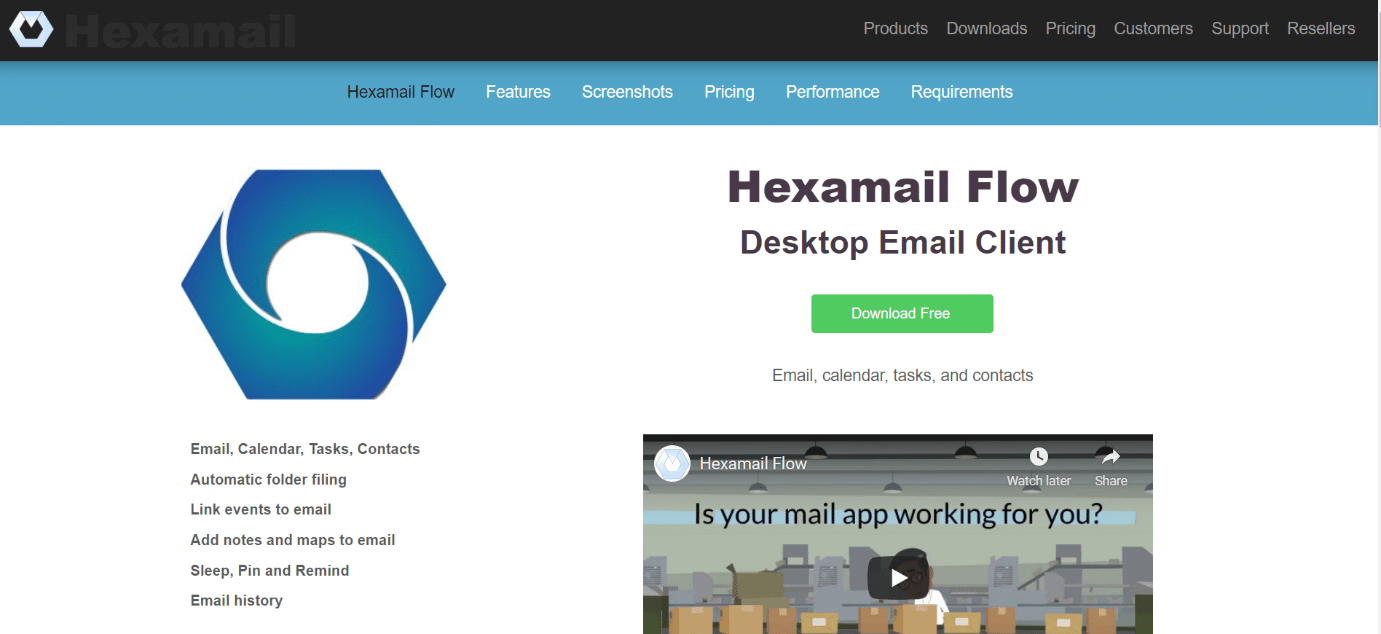 Hexamail Flow |  Windows 10 的免费 Outlook 替代品