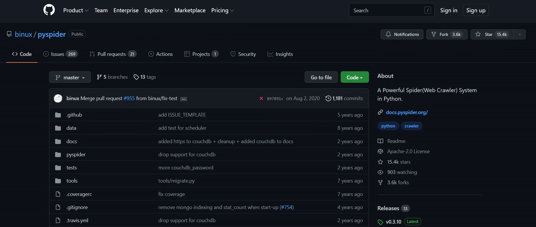 PySpider 最好的免费网页抓取工具