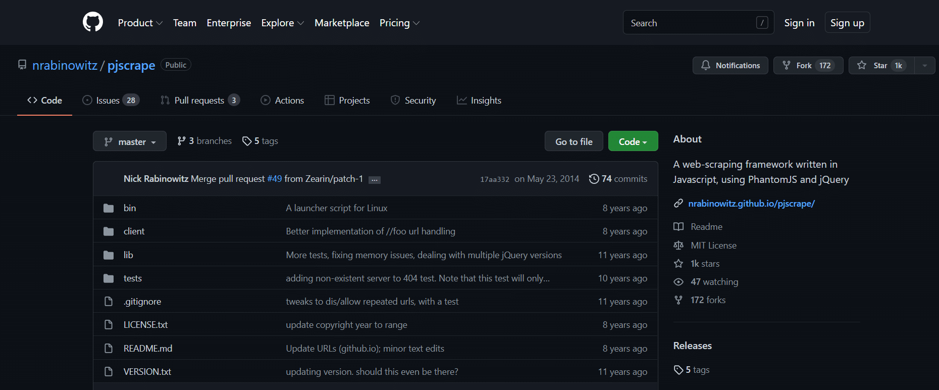 PJScrape 最好的免费网页抓取工具