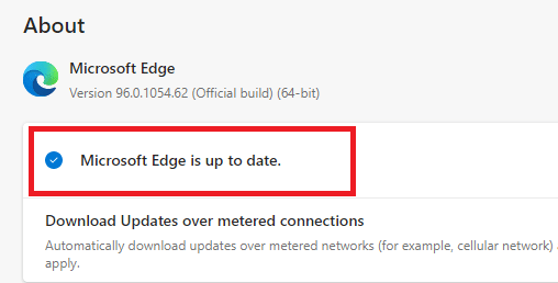 如果浏览器是最新的，会显示 Microsoft Edge 是最新的 |  RESULT_CODE_HUNG