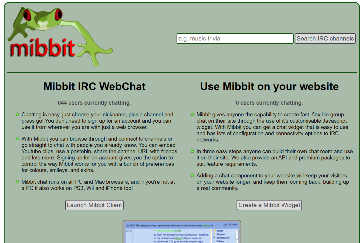 Mibbit 适用于 Windows 的最佳 IRC 客户端