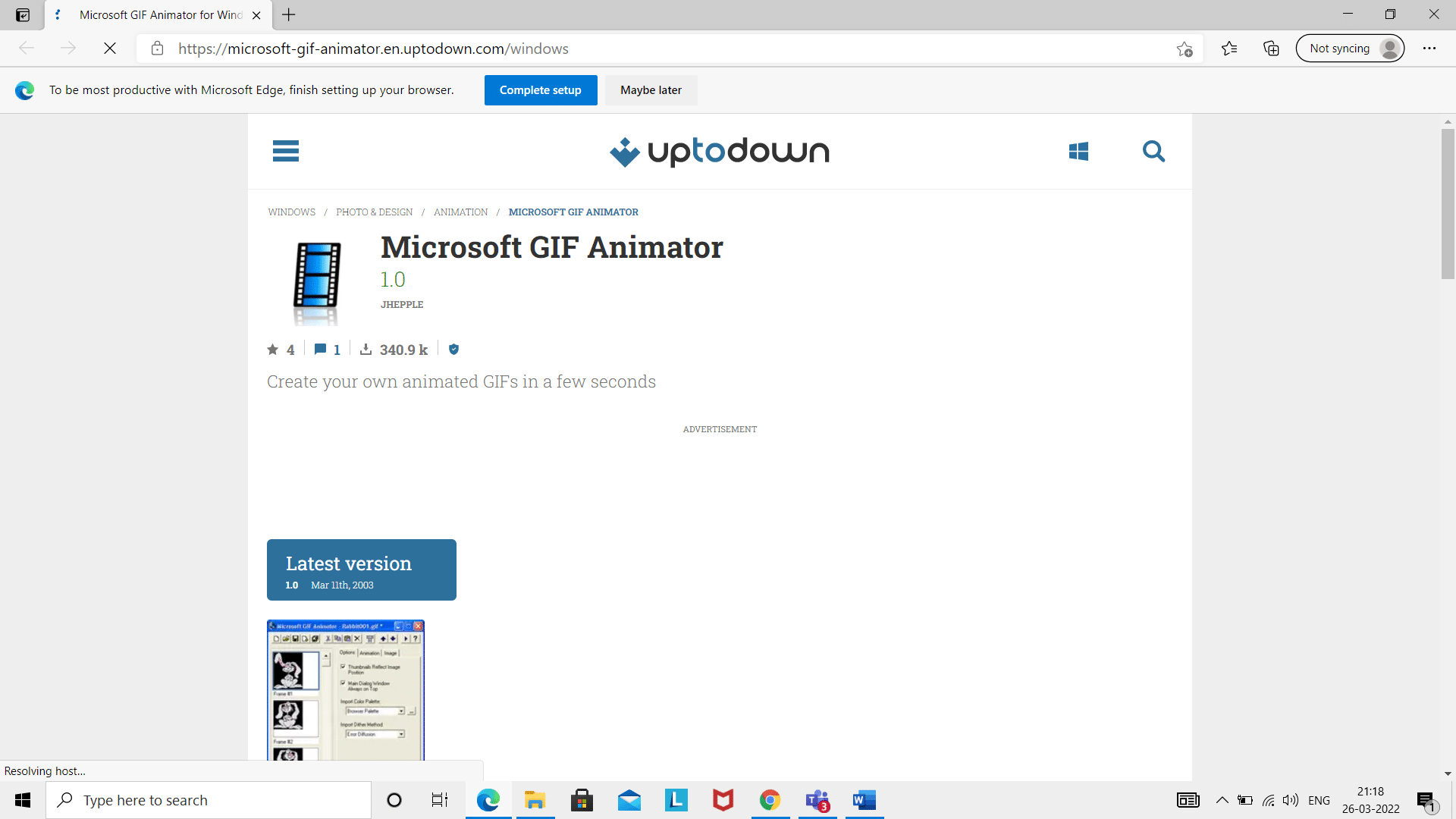 Microsoft Gif Animator