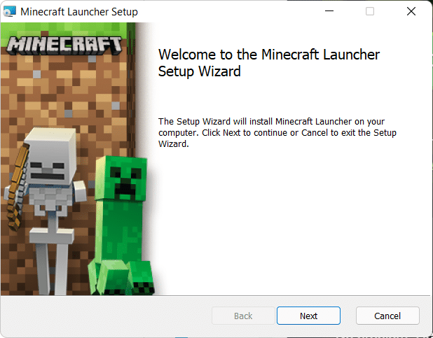 Minecraft Launcher 安装程序正在运行。 修复 Windows 11 中的 Minecraft 错误 0x803f8001