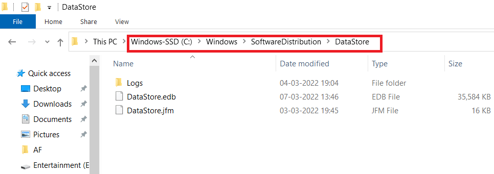 导航到以下路径。 修复 Windows 更新下载 0x800f0984 2H1 错误