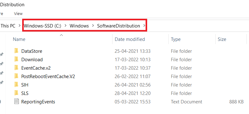 导航到该位置。 修复 Windows 10 更新错误 0x80072ee7