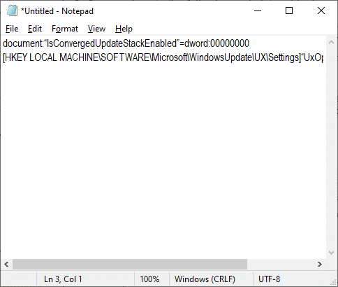 记事本窗口。 如何修复 Windows 更新 0x80070057 错误