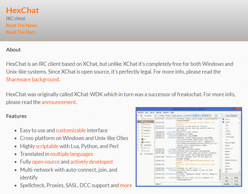 HexChat 官方网站。 适用于 Windows 的最佳 IRC 客户端