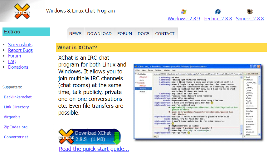 XChat 官方网站。 适用于 Windows 的最佳 IRC 客户端