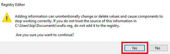 注册表编辑器提示。