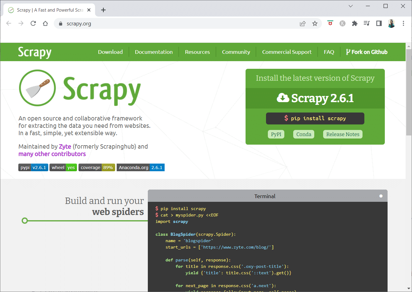 Scrapy 25 个最佳免费网络爬虫工具