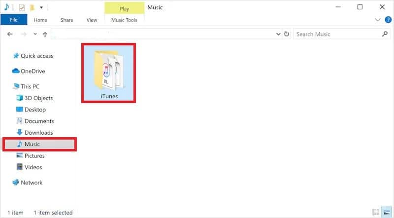 在系统中搜索iTunes Music文件夹并打开|  无法读取文件“iTunes Library.itl” - 已修复