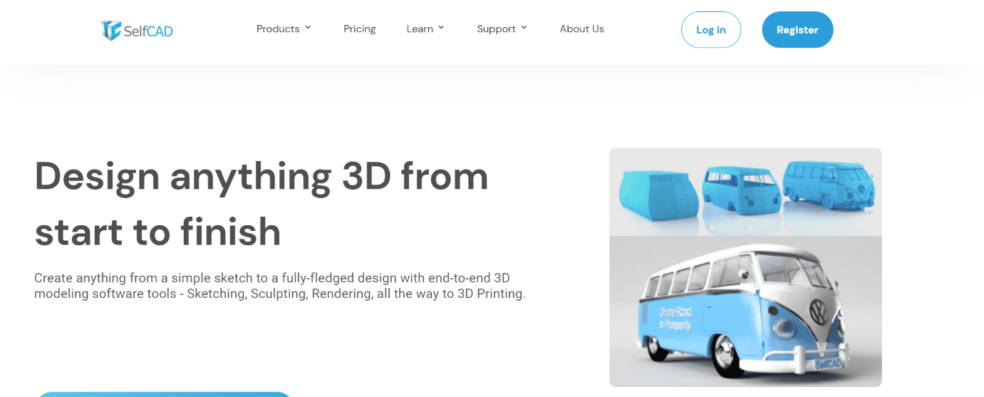 SelfCAD 用于 3D 打印的最佳免费 CAD 软件