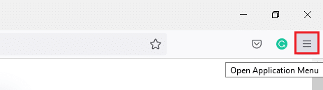 然后，单击打开应用程序菜单图标。 修复 Firefox 右键单击​​不起作用