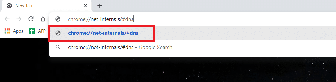 在搜索栏中输入 chrome://net-internals/#dns，然后按 Enter。 修复 Google Chrome 中的 Err Empty Response