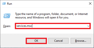 按如下方式键入 services.msc，然后单击确定。 修复 Windows 10 0xc004f075 错误