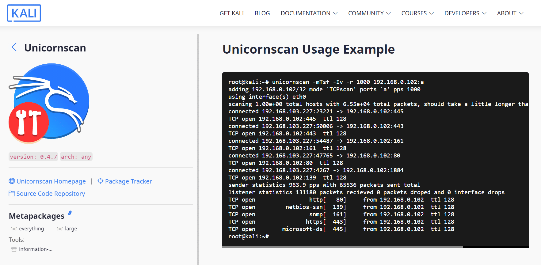 unicornscan 黑客工具官网