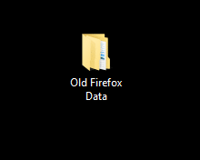 刷新浏览器后，你的旧 Firefox 配置文件将放置在你的桌面上，并带有一个名为 Old Firefox Data 的文件夹