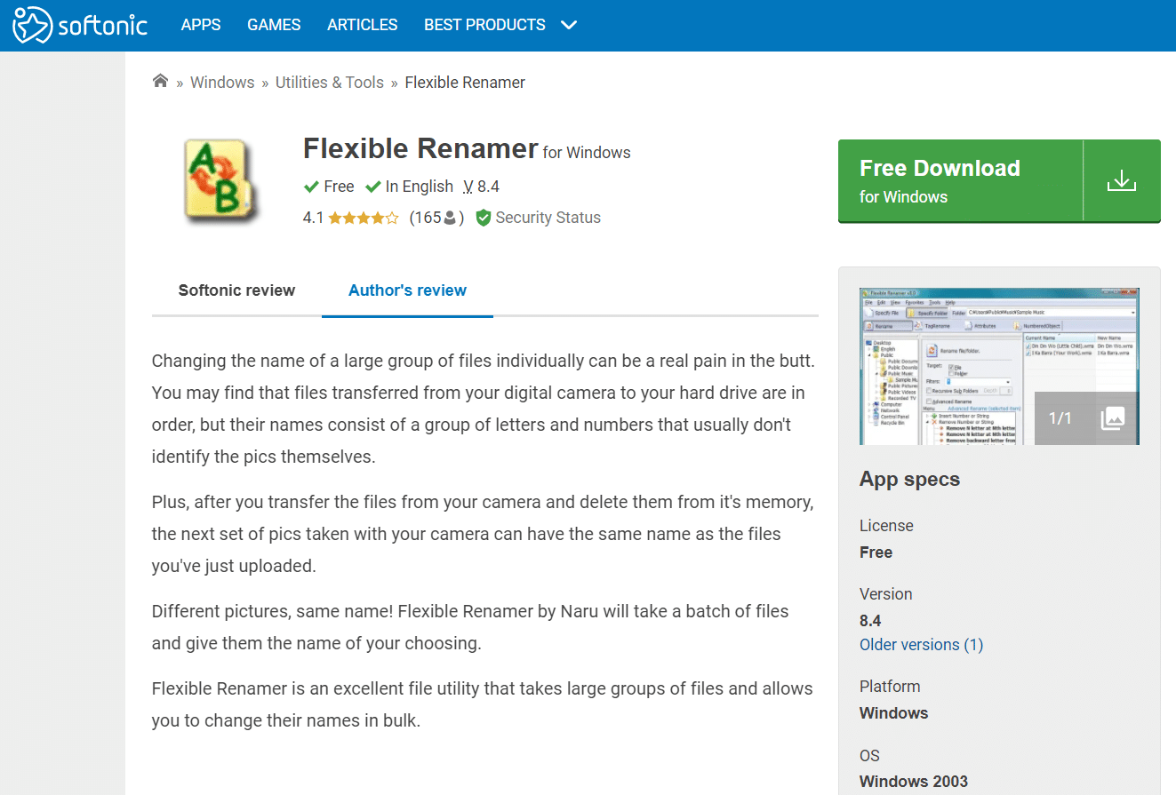 Flexible Renamer