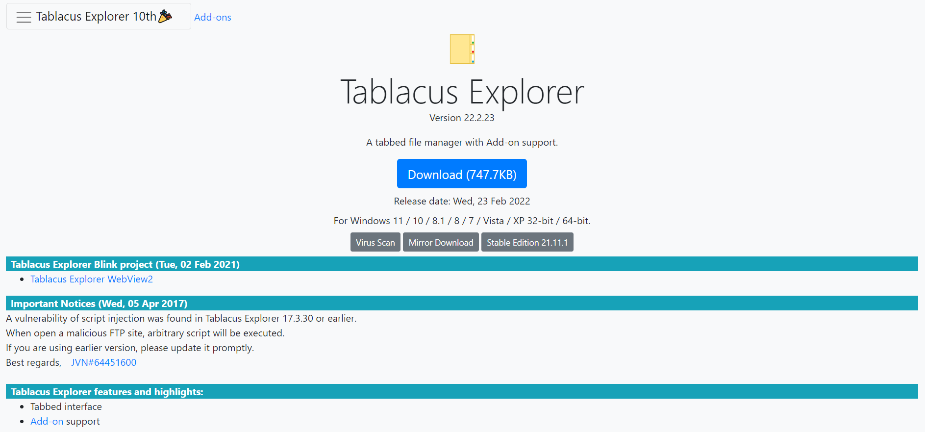 Tablacus Explorer