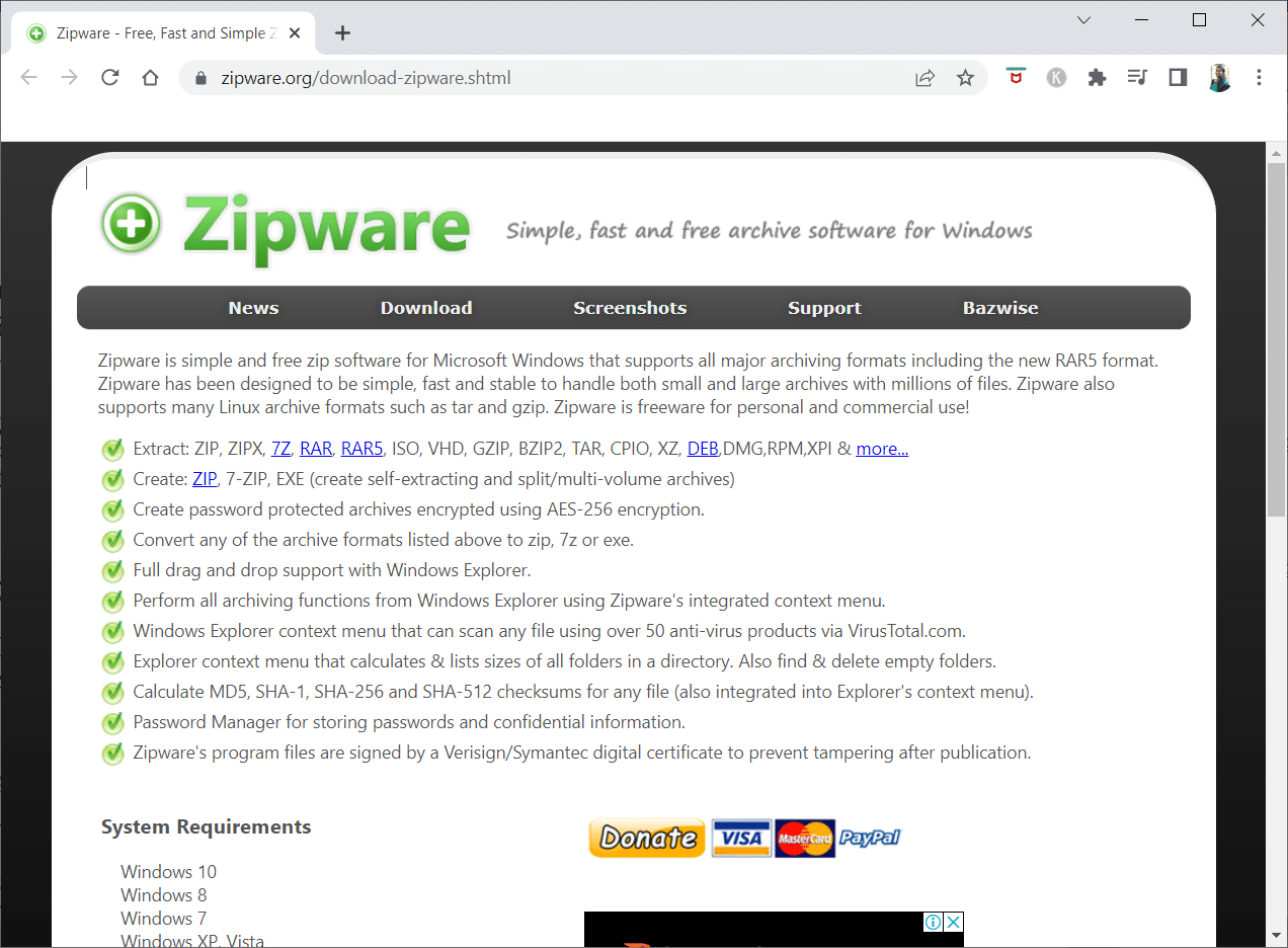 Zipware 15 款最佳文件压缩工具