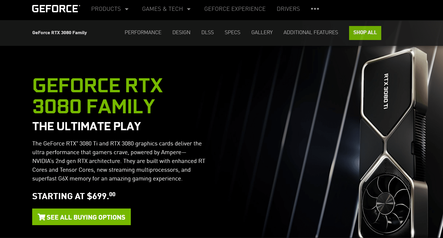 英伟达 GeForce RTX 3080 Ti