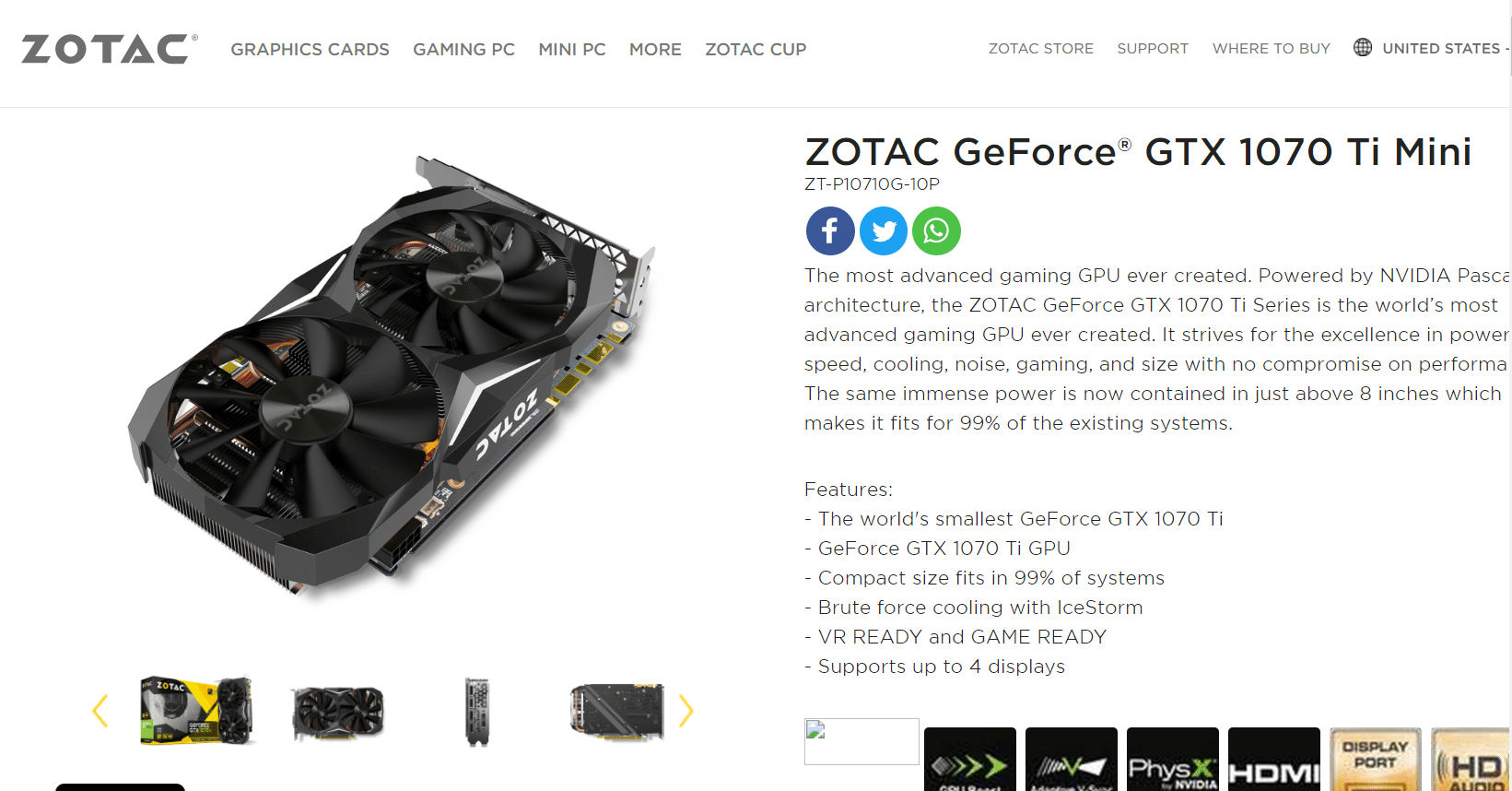 索泰 GeForce GTX 1070 Ti。 适用于 Linux 的 15 大最佳显卡